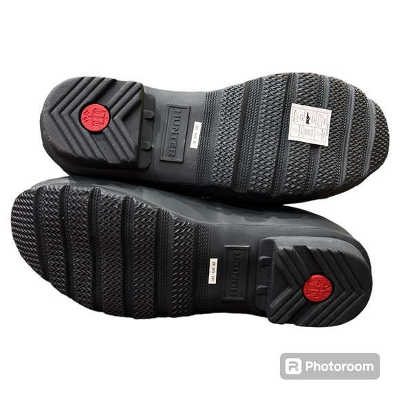 Hunter Original Back Adjustable Short Rain Boots Wellies black ice 7 NEW - Picture 5 of 7